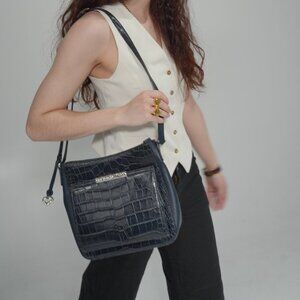 Dark Blue Leather Bag